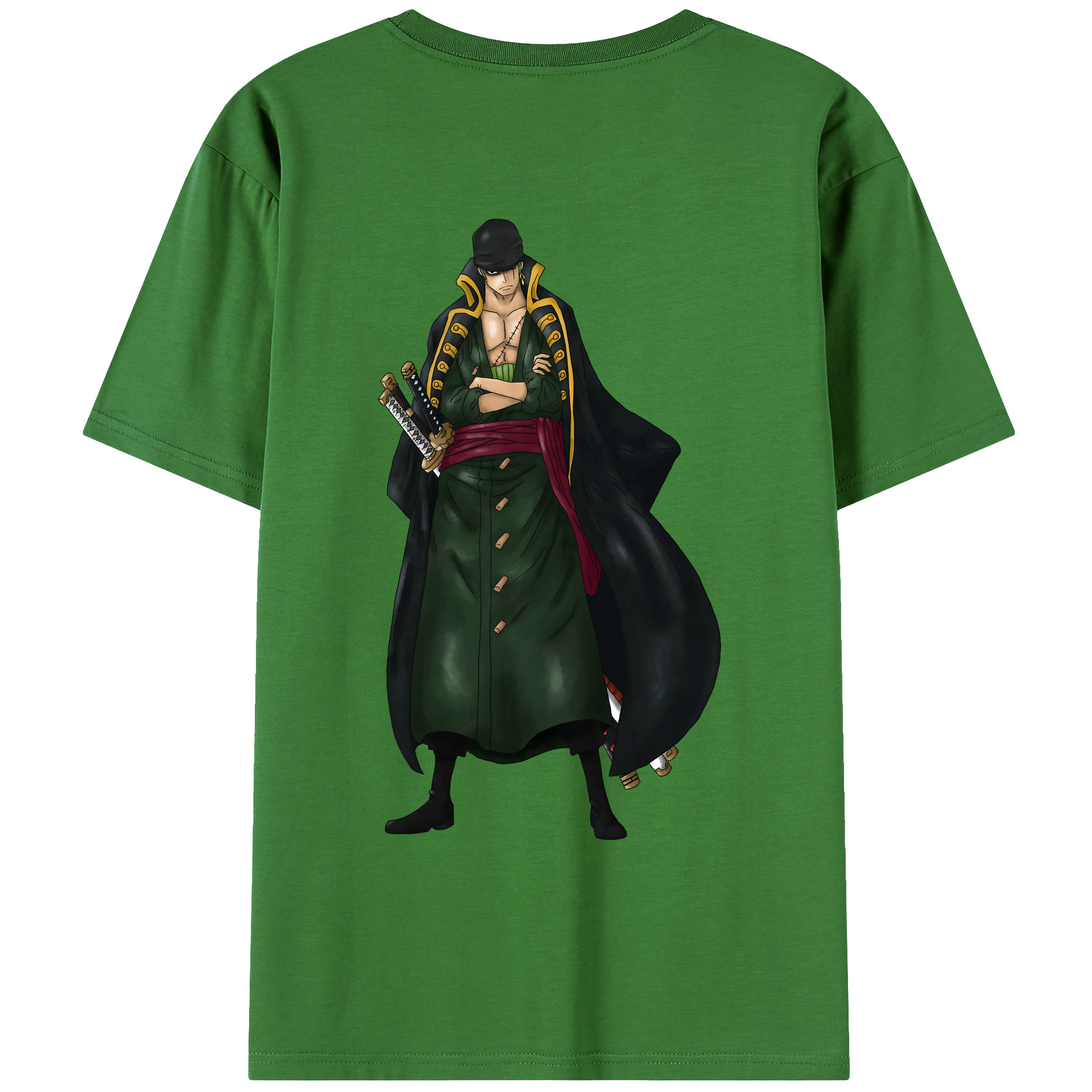 ワンピース ロロノア・ゾロ ONE PIECE Roronoa Zoro レディース半袖Tシャツ(バックプリント)